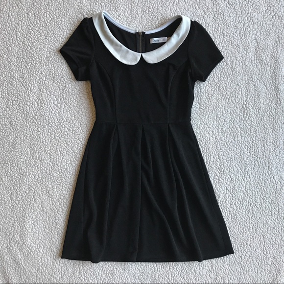 Sunny Girl Dresses & Skirts - A-Line Black Dress with Collar